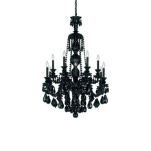 Load image into Gallery viewer, Hamilton Chandelier in Jet Black (12-Light).