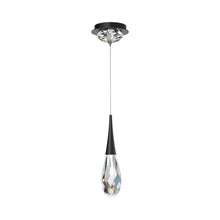 Load image into Gallery viewer, Hibiscus LED Mini Pendant Light in Black.