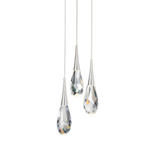 Load image into Gallery viewer, Hibiscus LED Multi Light Pendant Light in Polished Nickel (3-Light).