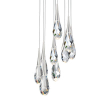 Load image into Gallery viewer, Hibiscus LED Multi Light Pendant Light in Polished Nickel (9-Light).