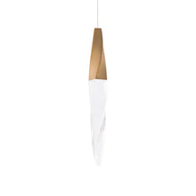 Load image into Gallery viewer, Kindjal LED Mini Pendant Light in Aged Brass (Large).