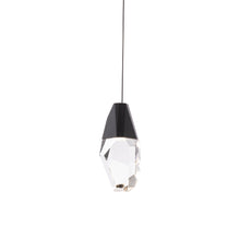 Load image into Gallery viewer, Martini LED Mini Pendant Light in Black/Clear Optic Crystal.