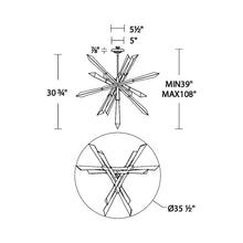 Load image into Gallery viewer, Solitude LED Pendant Light - line drawing.