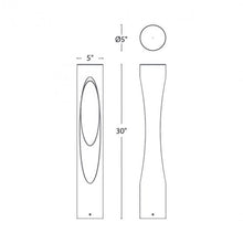 Load image into Gallery viewer, Scoop LED Bollard - line drawing.