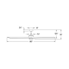 Load image into Gallery viewer, Sculpt LED Ceiling Fan - line drawing.