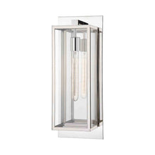 Load image into Gallery viewer, Sea Cliff Outdoor Wall Light in Polished Nickel.
