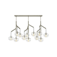 Load image into Gallery viewer, Sedona Triple Chandelier in Satin Nickel/Clear.