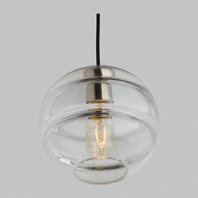 Load image into Gallery viewer, Sedona Pendant Light in Large/Satin Nickel / Clear.