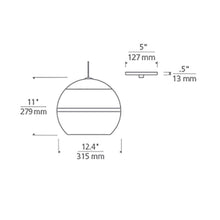 Load image into Gallery viewer, Sedona Pendant Light - line drawing.