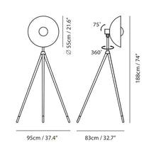 Load image into Gallery viewer, Apollo LED Floor Lamp - line drawing.
