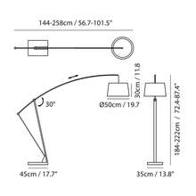 Load image into Gallery viewer, Archer Floor Lamp - line drawing.