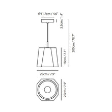 Load image into Gallery viewer, Castle Rock Pendant Light - line drawing.