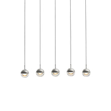 Load image into Gallery viewer, Dora LED Linear Pendant Light in Chrome.