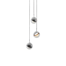 Load image into Gallery viewer, Dora LED Multi Light Pendant Light in Chrome (3-Light).