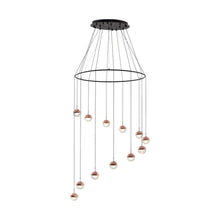 Load image into Gallery viewer, Dora LED Multi Light Ring Pendant Light in Copper.