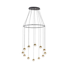 Load image into Gallery viewer, Dora LED Multi Light Ring Pendant Light in Brass.