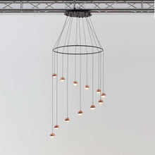 Load image into Gallery viewer, Dora LED Multi Light Ring Pendant Light in Detail.