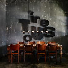 Load image into Gallery viewer, Ling LED Linear Pendant Light in restaurant.