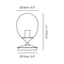 Load image into Gallery viewer, Mist LED Table Lamp - line drawing.