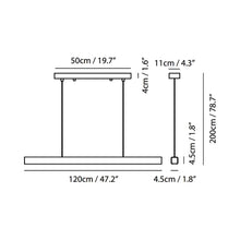 Load image into Gallery viewer, Mumu LED Pendant Light - line drawing.