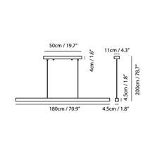 Load image into Gallery viewer, Mumu LED Pendant Light - line drawing.