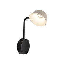 Load image into Gallery viewer, OLO LED Arm Wall Light in Black/Oatmeal.