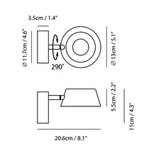Load image into Gallery viewer, OLO LED Wall Light - line drawing.