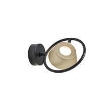 Load image into Gallery viewer, OLO Ring LED Ceiling/Wall Light in Black/Champagne Gold.