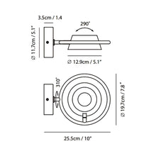 Load image into Gallery viewer, OLO Ring LED Ceiling/Wall Light - line drawing.