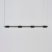 Load image into Gallery viewer, OLO Ring LED Linear Pendant Light in Black/Shiny Black.