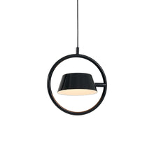 Load image into Gallery viewer, OLO Ring LED Pendant Light in Black/Shiny Black.
