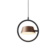Load image into Gallery viewer, OLO Ring LED Pendant Light in Black/Champagne Gold.