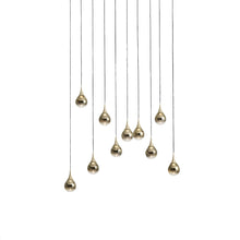 Load image into Gallery viewer, Paopao LED Linear Pendant Light in Champagne Gold (10-Light).