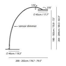 Load image into Gallery viewer, SOL LED Mega Floor Lamp - line drawing.