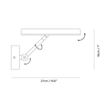 Load image into Gallery viewer, SOL LED Wall Light - line drawing.