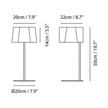 Load image into Gallery viewer, Zhe Table Lamp - line drawing.