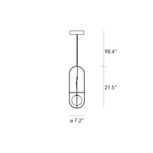 Load image into Gallery viewer, Setareh LED Pendant Light - line-drawing.
