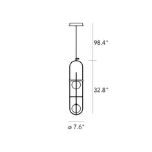 Load image into Gallery viewer, Setareh LED Pendant Light - line-drawing.