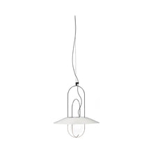 Load image into Gallery viewer, Setareh LED Pendant Light with Diffuser in Small/Black and White/Top Flared Diffuser.
