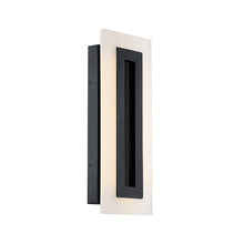 Load image into Gallery viewer, Shadow Outdoor LED Wall Light in Black.