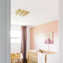 Load image into Gallery viewer, Shea Flush Mount Ceiling Light in bedroom.