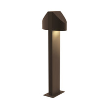Load image into Gallery viewer, Shear Double LED Bollard in Textured Bronze/Medium.