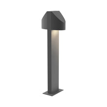 Load image into Gallery viewer, Shear Double LED Bollard in Textured Gray/Medium.