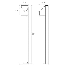 Load image into Gallery viewer, Shear LED Bollard - line drawing.