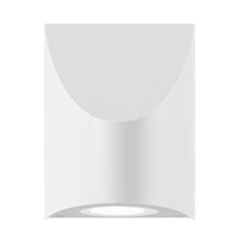 Load image into Gallery viewer, Shear Outdoor LED Wall Light in Textured White/Small.
