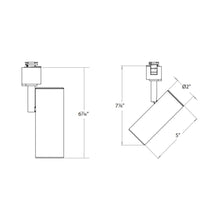 Load image into Gallery viewer, Silo X10 LED Track Head - line drawing.