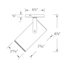 Load image into Gallery viewer, Silo X42 LED Monopoint Spot Light - line drawing.