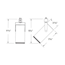 Load image into Gallery viewer, Silo X42 LED Track Head - line drawing.