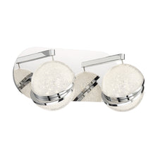 Load image into Gallery viewer, Silver Slice LED Bath Wall Light (2-Light).