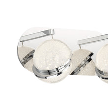 Load image into Gallery viewer, Silver Slice LED Bath Wall Light in Detail.